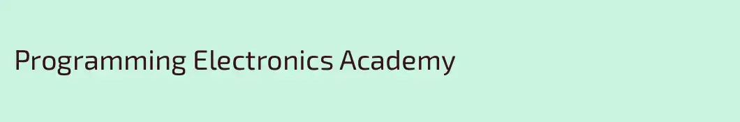 Programming Electronics Academy